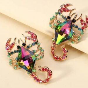 GOTHIC SCORPION MYSTIC MULTICOLOR  EARRINGS